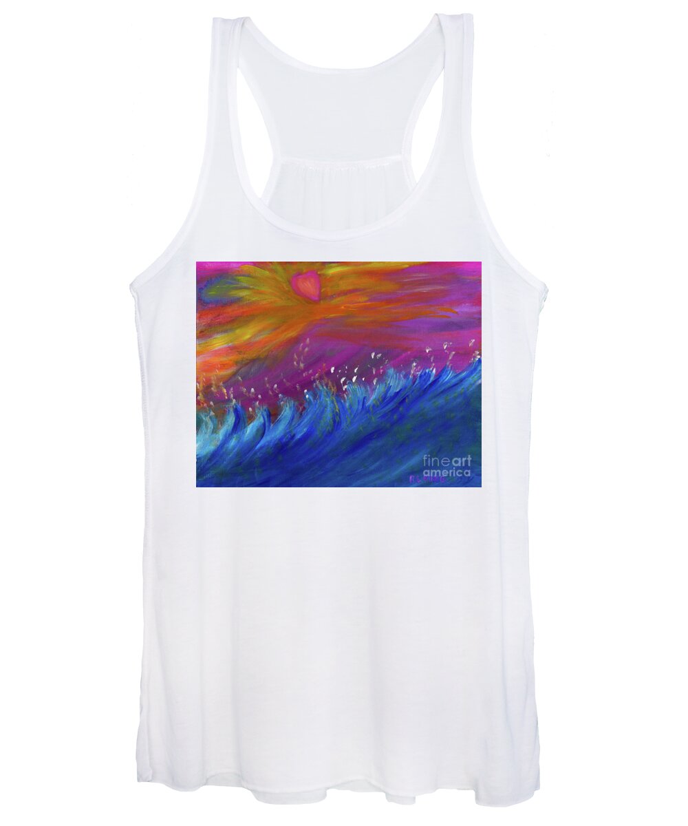 Sunrise Women's Tank Top featuring the painting Heart of the Day Painting by Robyn King