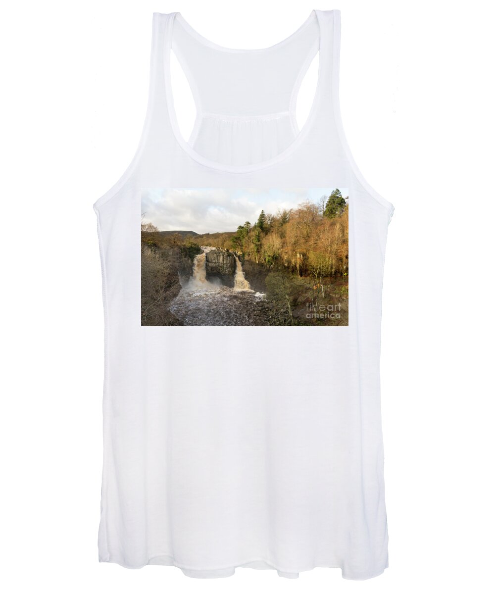 British Women's Tank Top featuring the photograph High Force waterfall by Bryan Attewell