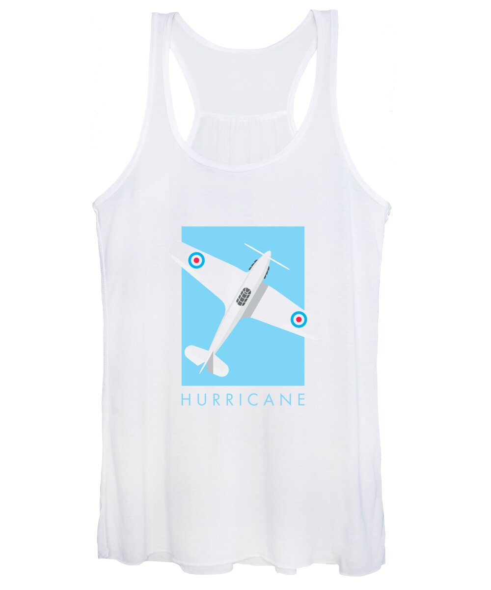 Aircraft Women's Tank Top featuring the digital art Hurricane WWII Fighter Aircraft - Sky by Organic Synthesis