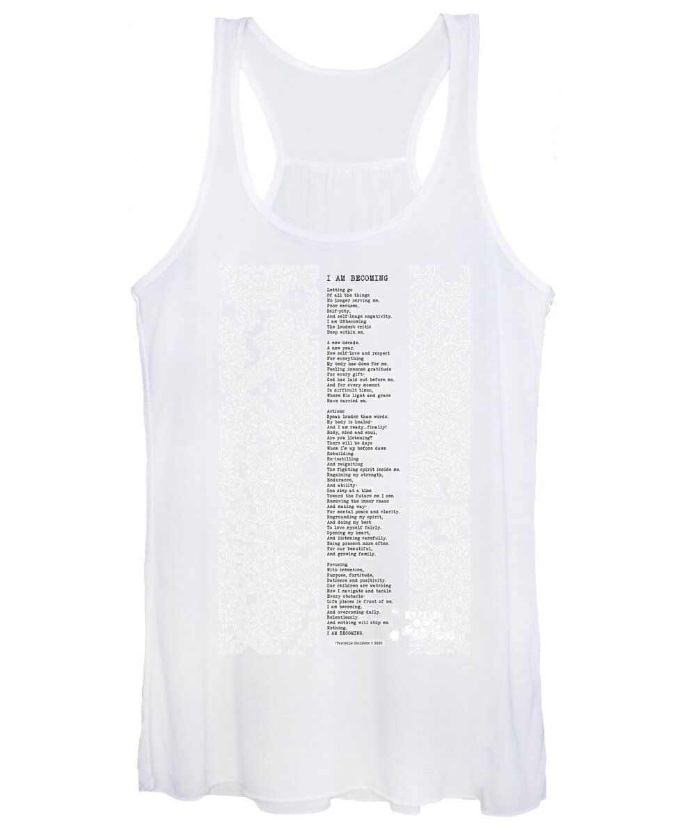I Am Becoming Women's Tank Top featuring the digital art I Am Becoming - Poem with design by Tanielle Childers
