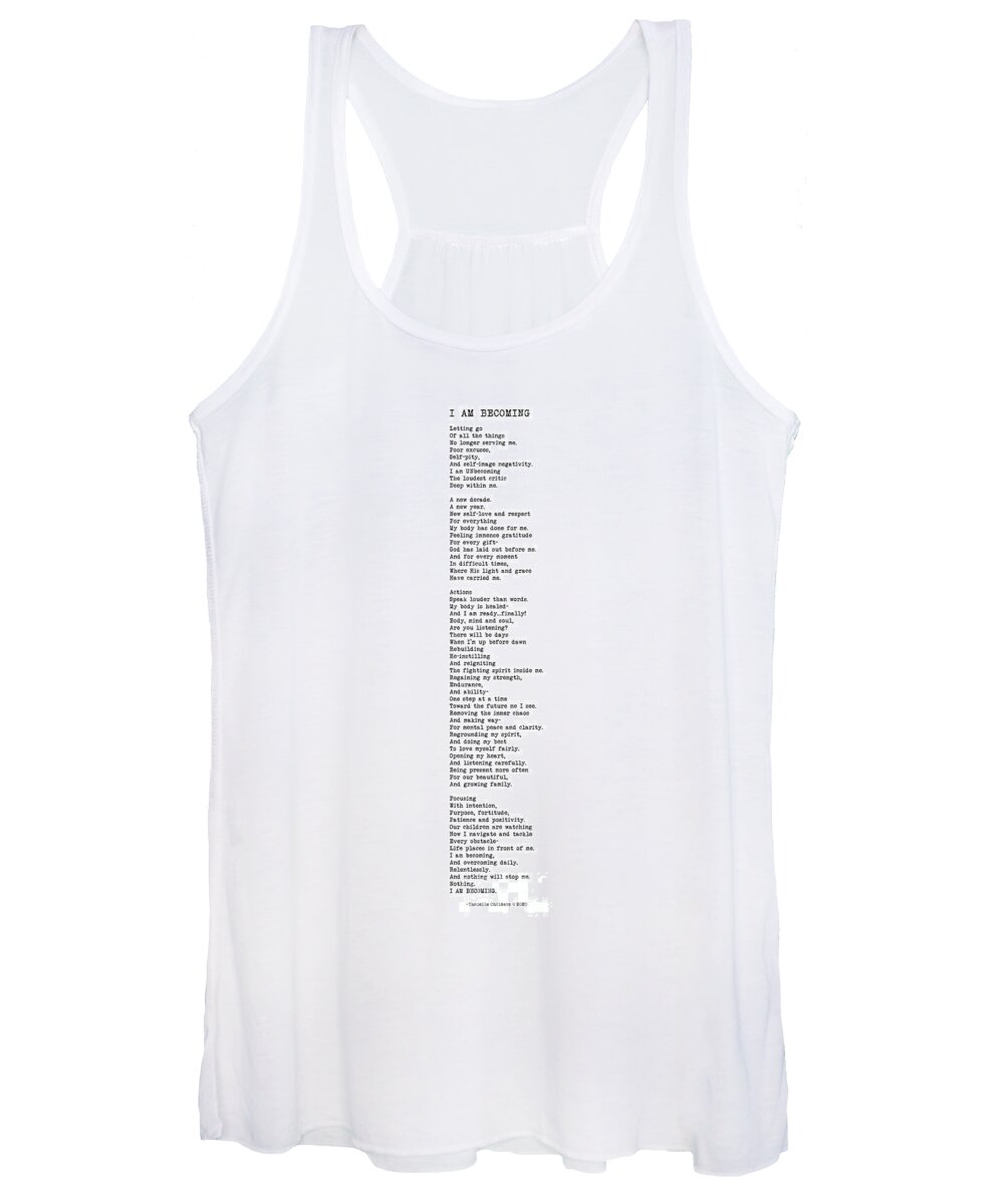 I Am Becoming Women's Tank Top featuring the digital art I Am Becoming - Poem without design by Tanielle Childers