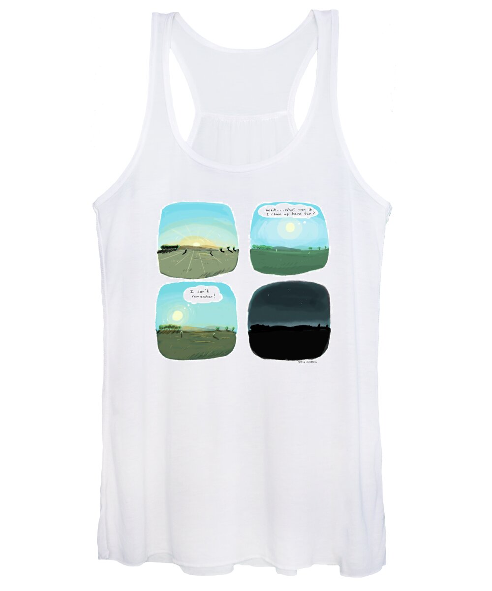 Captionless Women's Tank Top featuring the painting I Can't Remember by Sofia Warren