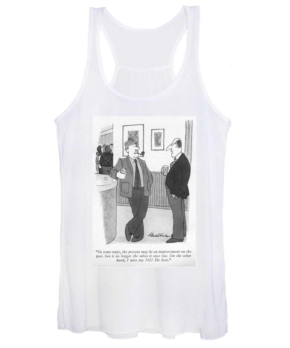 in Some Ways Women's Tank Top featuring the drawing I Miss My 1937 De Soto by JB Handelsman