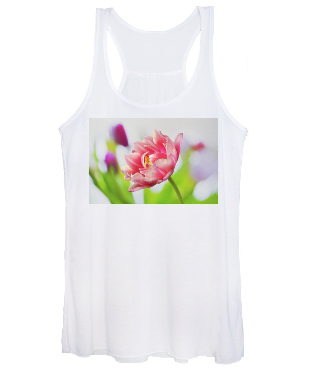 Tulips Women's Tank Top featuring the photograph In Front Of The Bunch by Terence Davis