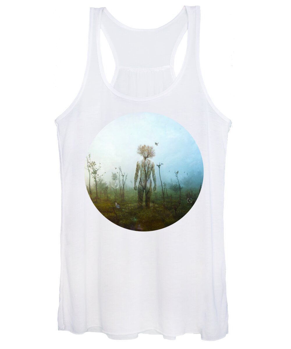 Surreal Landscape Women's Tank Top featuring the digital art Internal Landscapes by Mario Sanchez Nevado