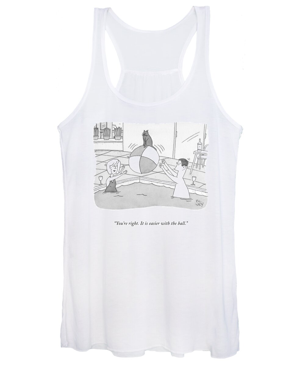 Cctk Women's Tank Top featuring the drawing It Is Easier by Peter C Vey
