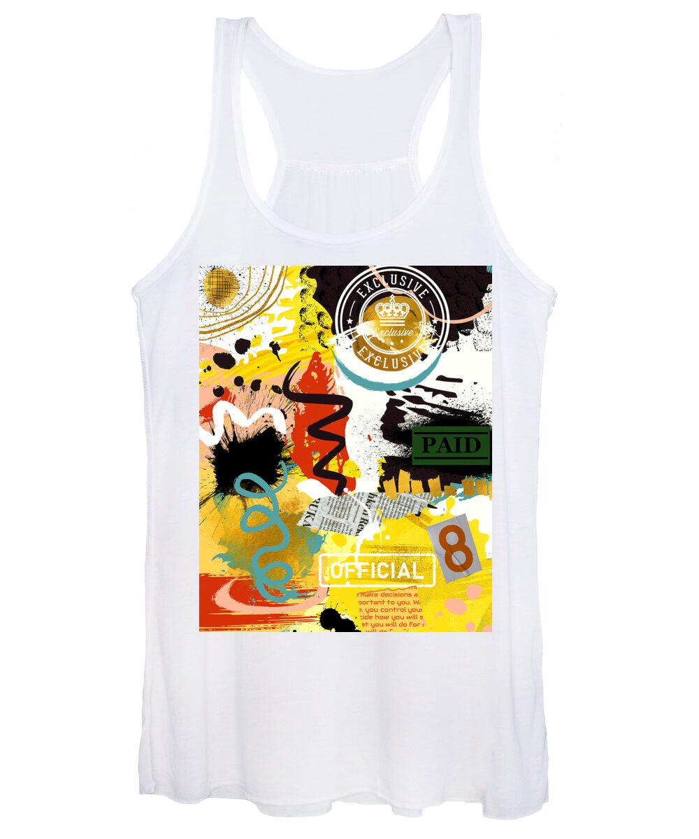 Contemporary Art Women's Tank Top featuring the mixed media It's Giving by Canessa Thomas
