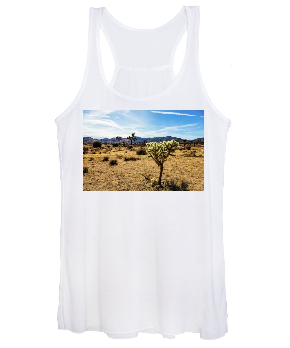 Landscapes Women's Tank Top featuring the photograph Joshua Tree-1 by Claude Dalley