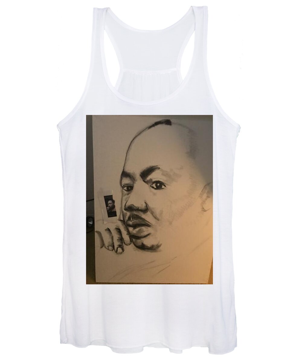 Women's Tank Top featuring the drawing King by Angie ONeal