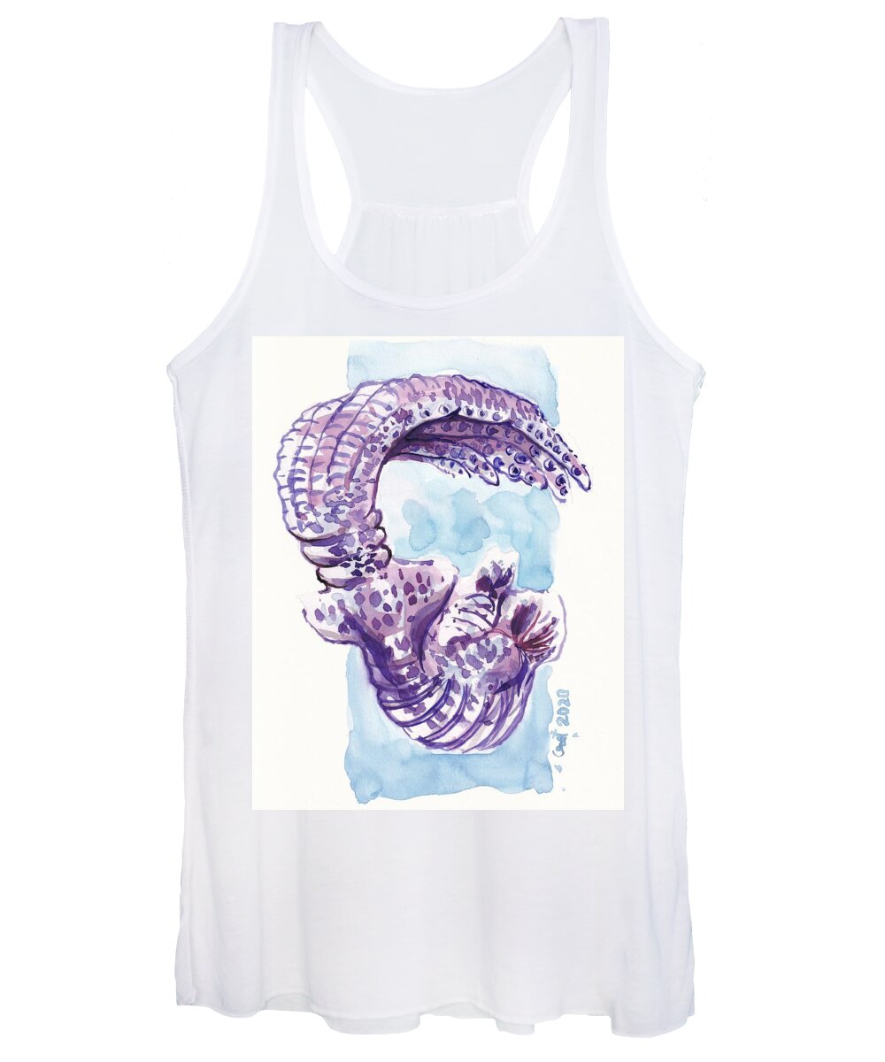Miniature Women's Tank Top featuring the painting King Kraken by George Cret