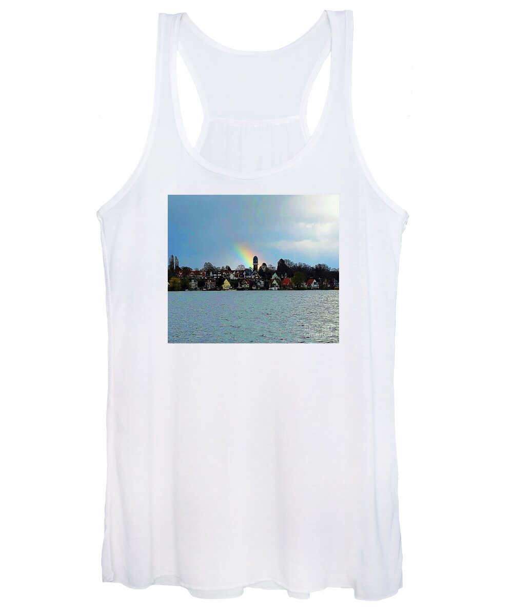 Landscape Women's Tank Top featuring the photograph Landscape And Rainbow by Nomi Morina