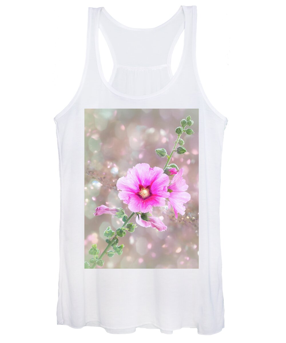 Abstract Women's Tank Top featuring the photograph Lavatera by Sue Leonard