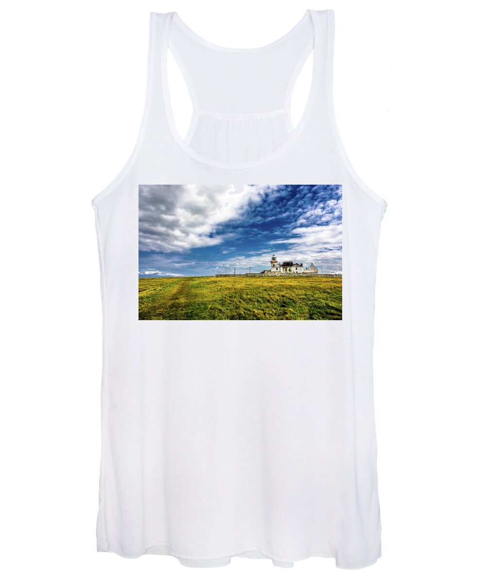 Ireland Women's Tank Top featuring the photograph Lighthouse On Loop Head Peninsula In Ireland by Andreas Berthold