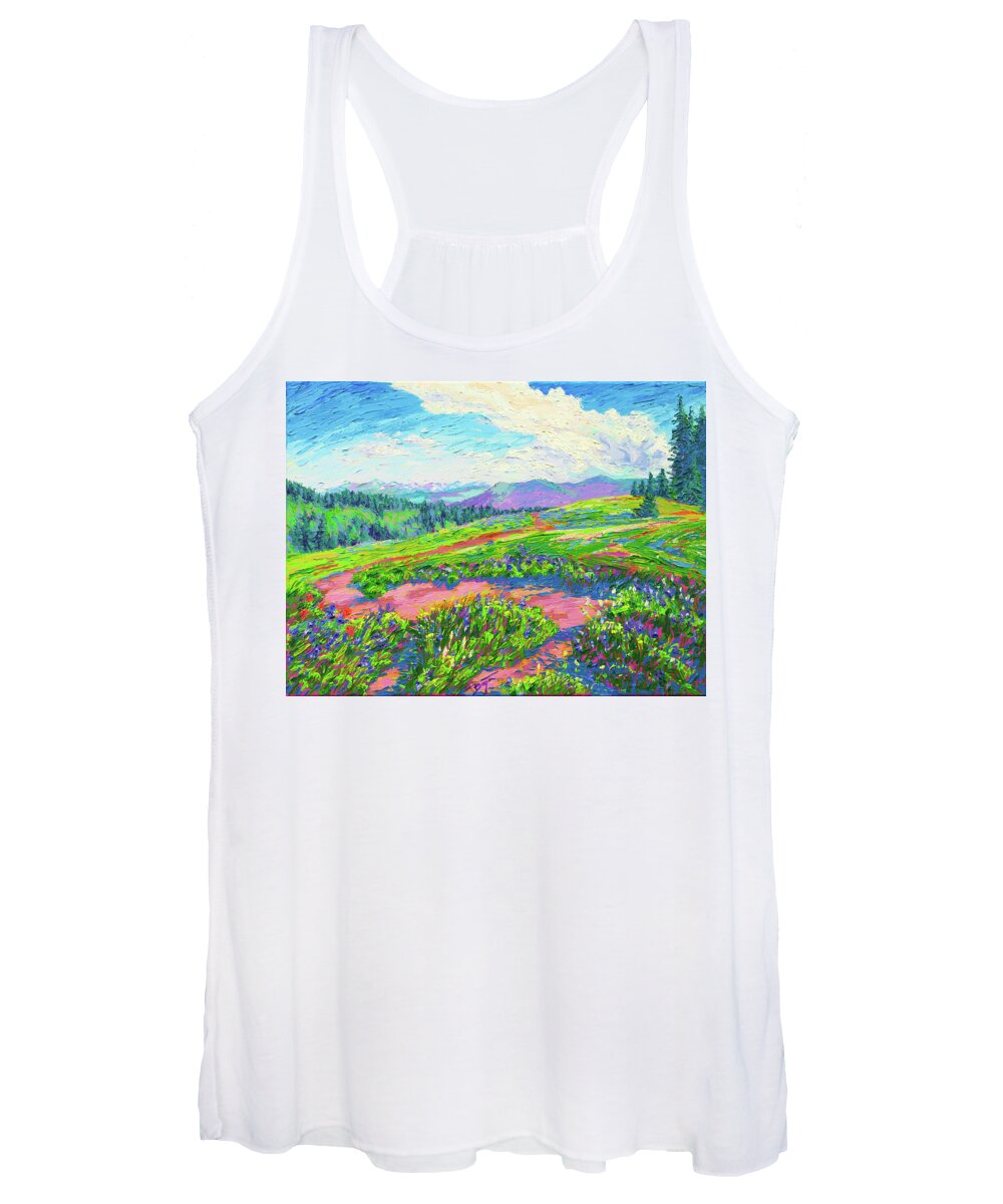 Impressionism Women's Tank Top featuring the painting Love Is Like Oxygen by Darien Bogart