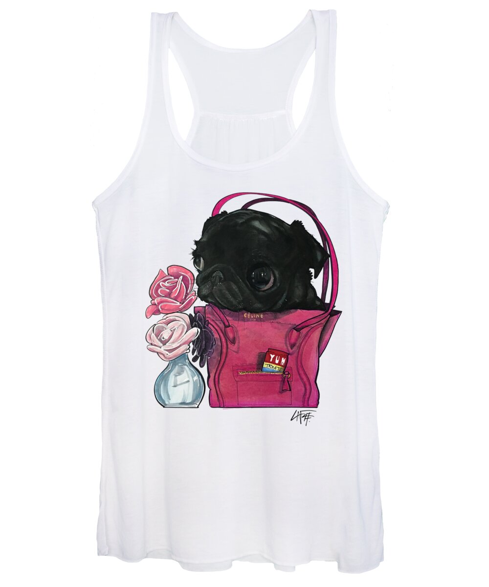 Maxl Women's Tank Top featuring the drawing Maxl 3559 by Canine Caricatures By John LaFree