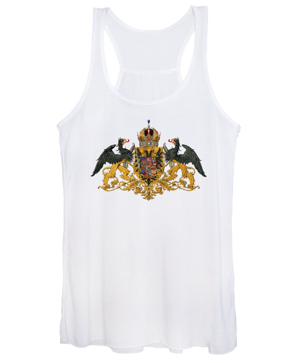 Coat Of Arms Of Austria Women's Tank Top featuring the drawing Medium Coat of Arms of the Austrian Countries, 1915 by Helga Novelli