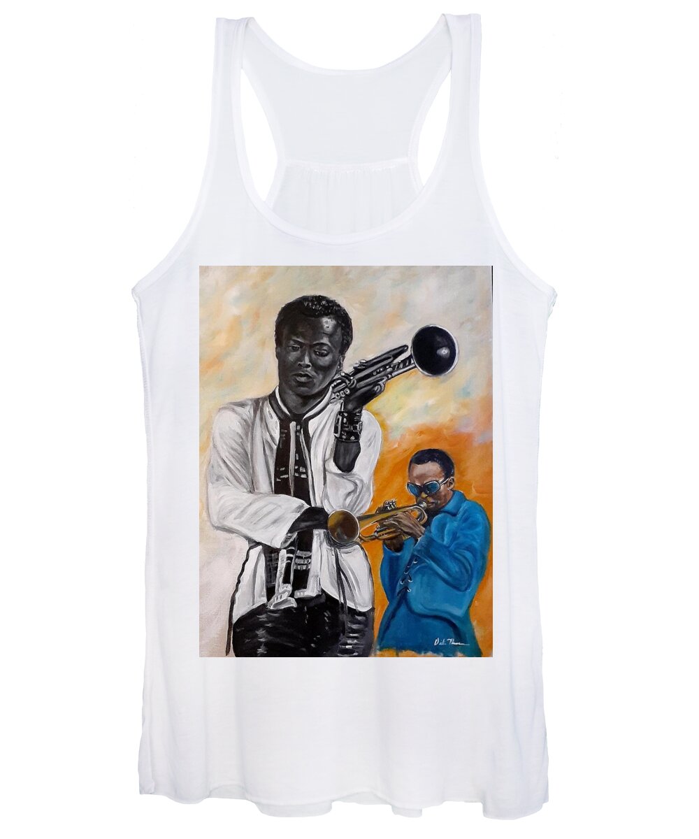 Miles Davis Women's Tank Top featuring the painting Miles Davis by Victor Thomason