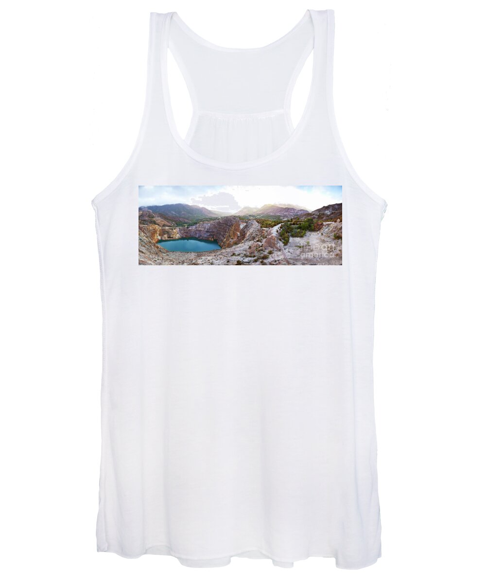 Queenstown West Coast Of Tasmania Australia Women's Tank Top featuring the photograph Mining Scars by Bill Robinson