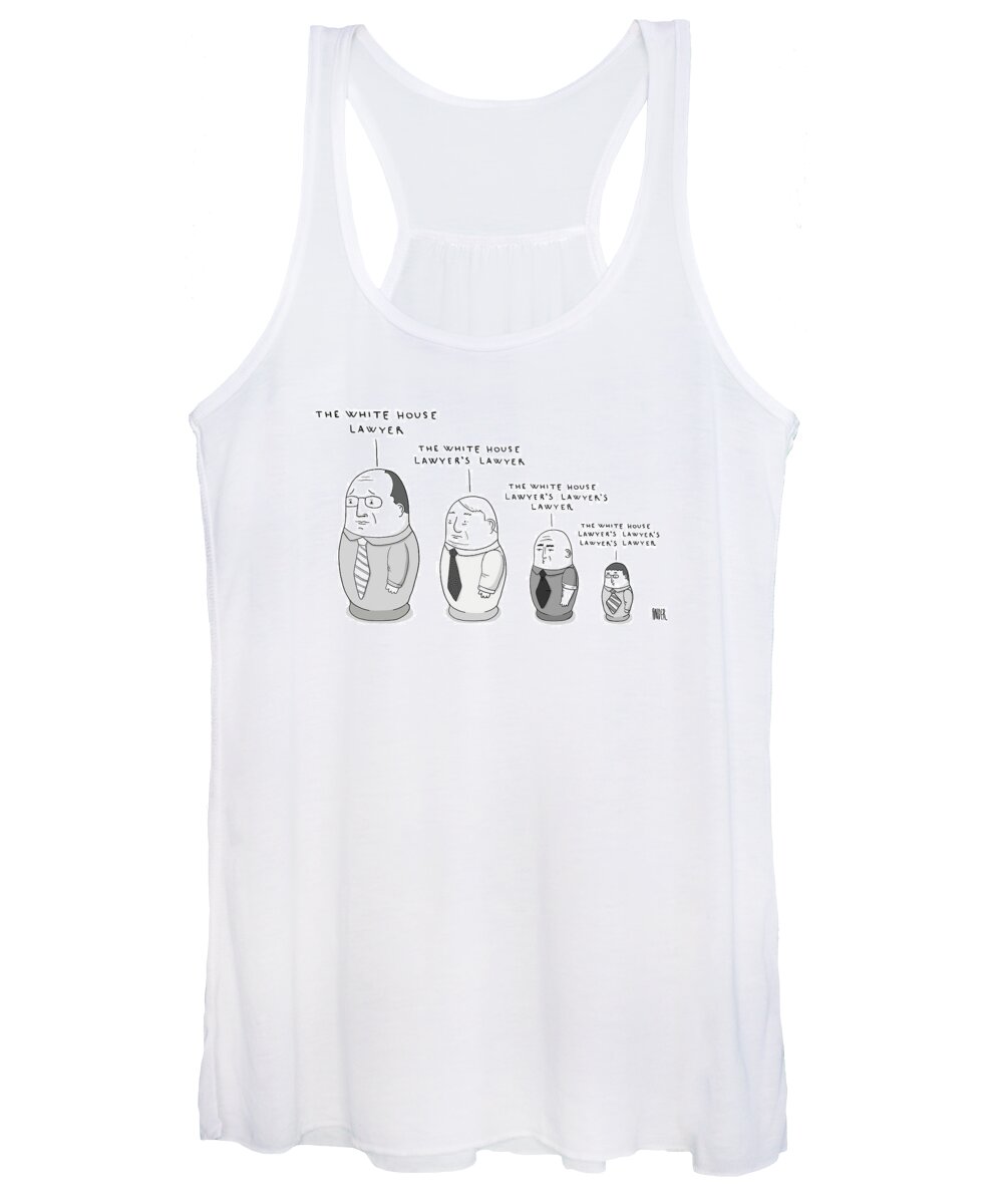 Captionless Women's Tank Top featuring the drawing Nesting Dolls by Alexander Andreades