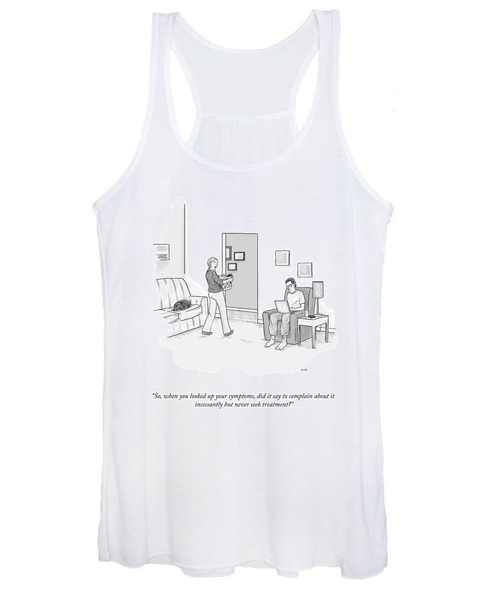 So Women's Tank Top featuring the drawing Never Seek Treatment by Teresa Burns Parkhurst