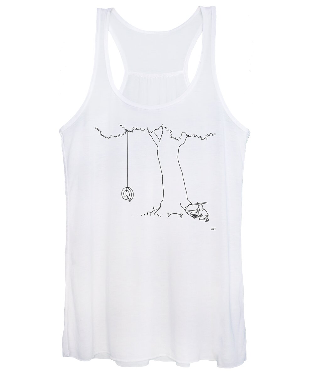 Captionless Women's Tank Top featuring the drawing New Yorker April 25, 2022 by Adam Douglas Thompson