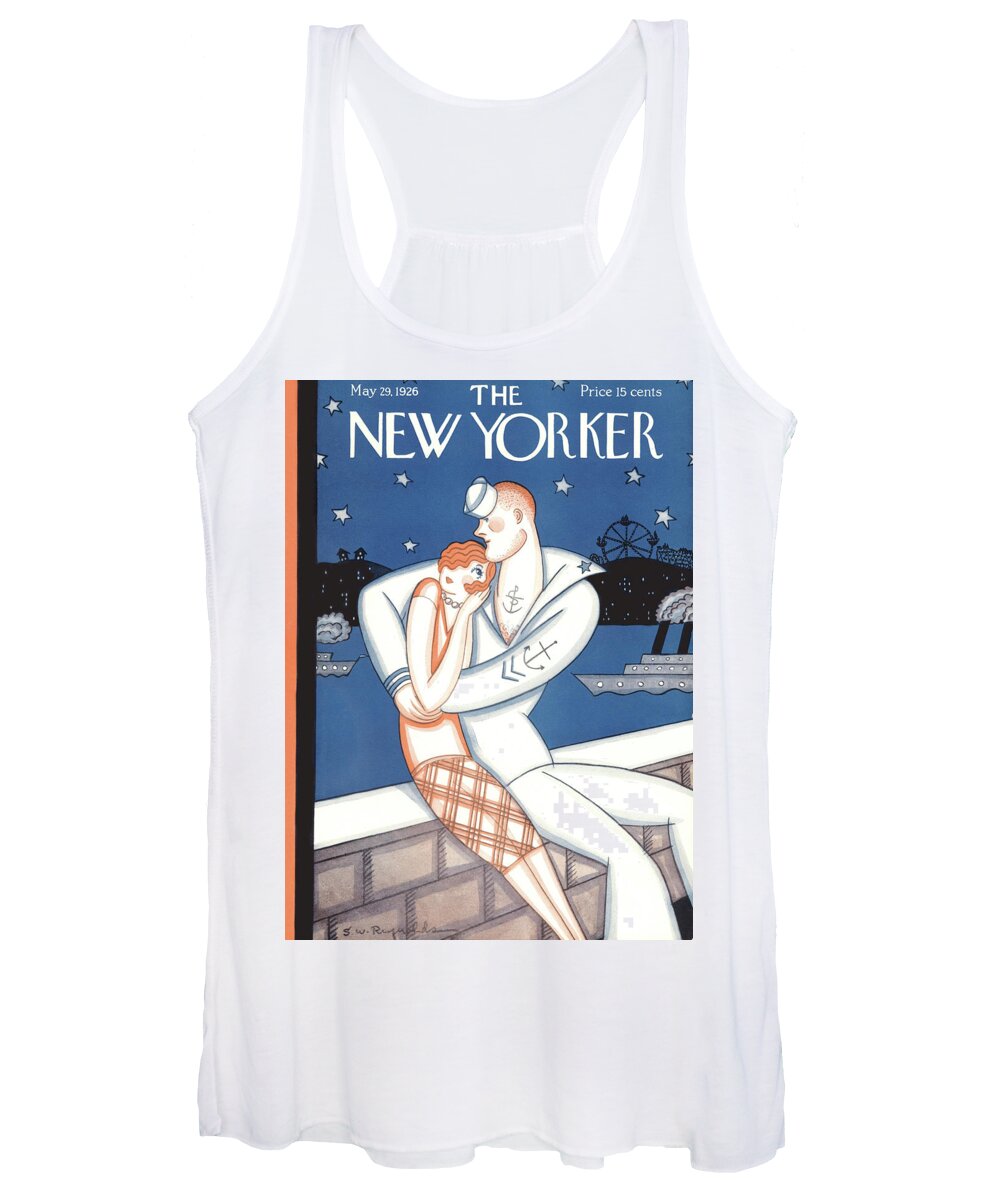 Sailor Women's Tank Top featuring the drawing New Yorker May 29, 1926 by Stanley W Reynolds