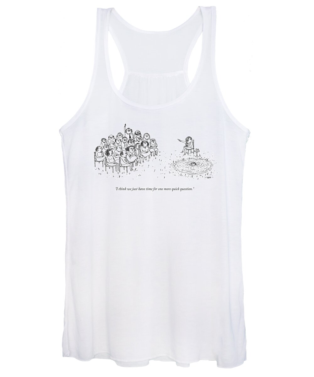 o.k. Women's Tank Top featuring the drawing One More Quick Question by Edward Steed