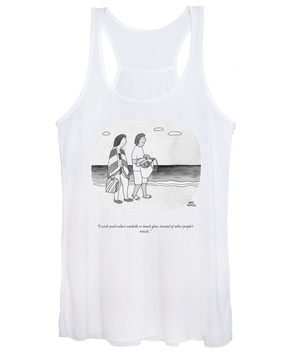 A25501 Women's Tank Top featuring the drawing Other People's Towels by Amy Hwang