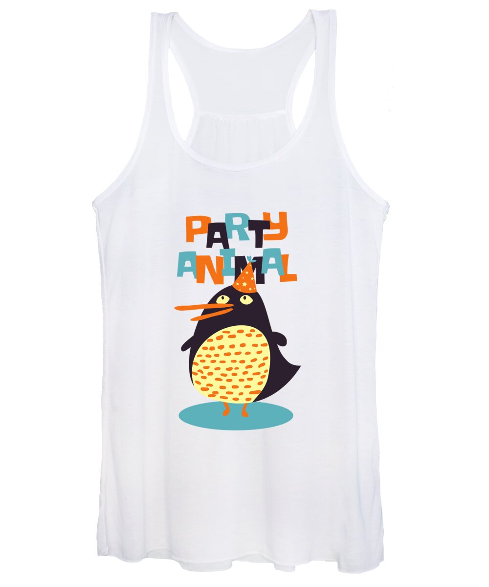 Cute Women's Tank Top featuring the digital art Party Animal by Jacob Zelazny