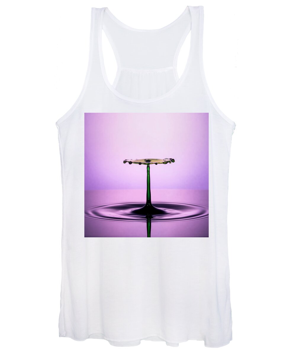 Waterdrop Women's Tank Top featuring the photograph Pink Perfect by Ari Rex