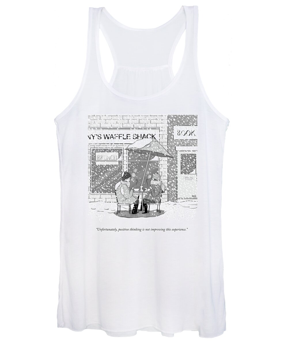unfortunately Women's Tank Top featuring the drawing Positive Thinking by Zoe Si