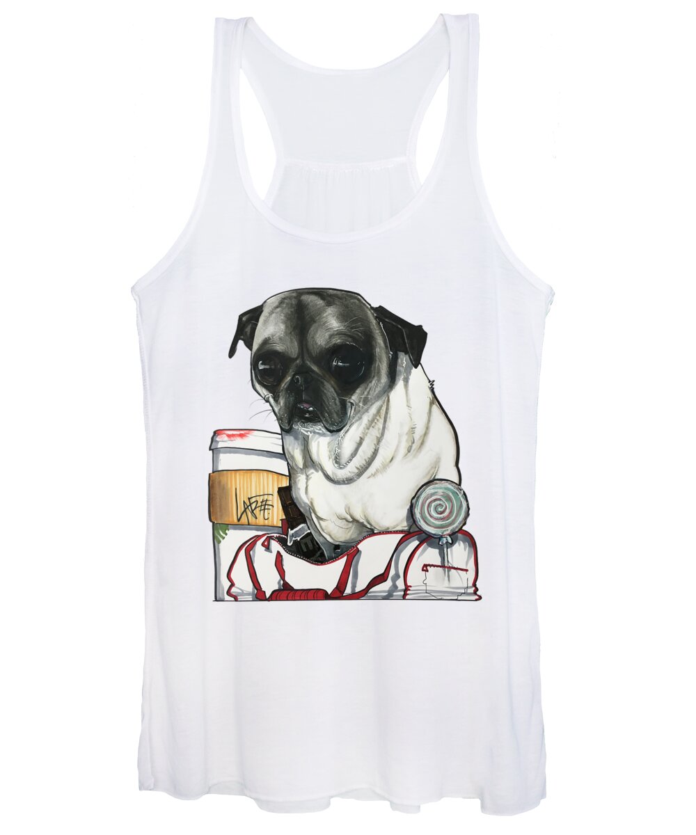 Quesenberry Women's Tank Top featuring the drawing Quesenberry 18-1011 by Canine Caricatures By John LaFree