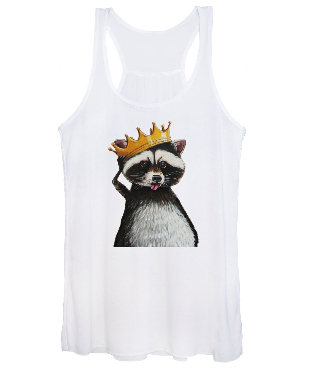 Raccoon Women's Tank Top featuring the painting Raccoon by Lucia Stewart