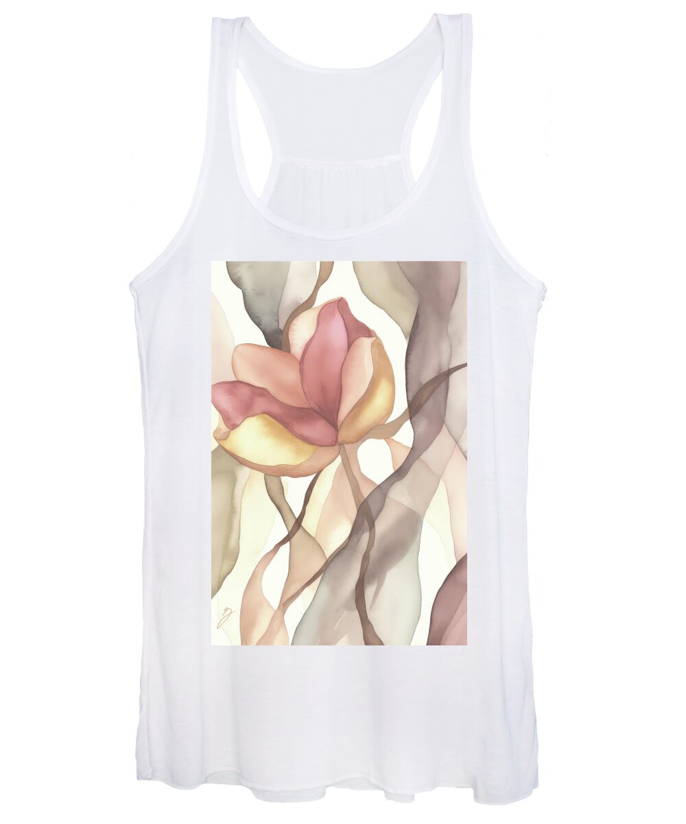 Abstract Women's Tank Top featuring the painting Radiant Journey by Greg Collins