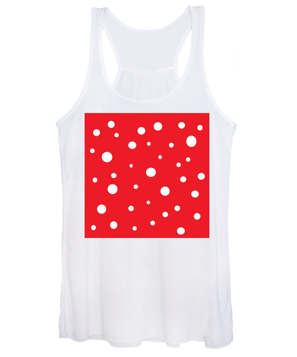 Red Women's Tank Top featuring the photograph Red and White Polka Dots by Marianna Mills
