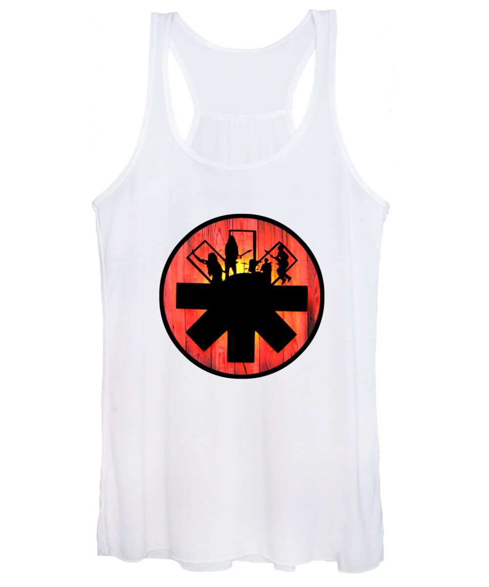 Red Hot Chili Peppers Women's Tank Top featuring the digital art Red Chili Funk Rock by Notorious Artist
