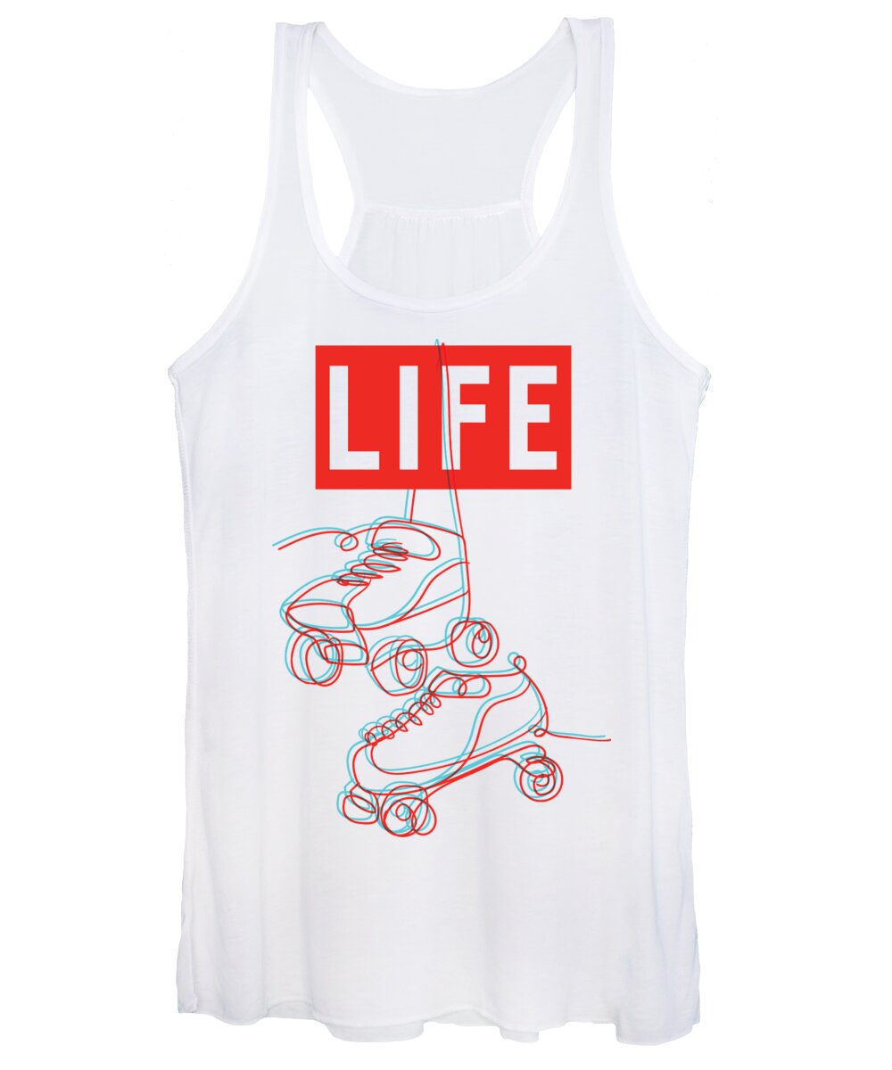 Roller Skates Women's Tank Top featuring the photograph Roller Skates by LIFE Picture Collection