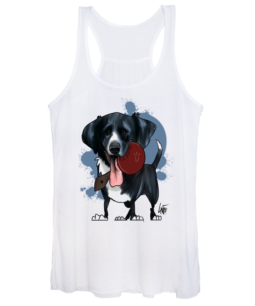 Roosen Women's Tank Top featuring the drawing Roosen Fear-Free by Canine Caricatures By John LaFree