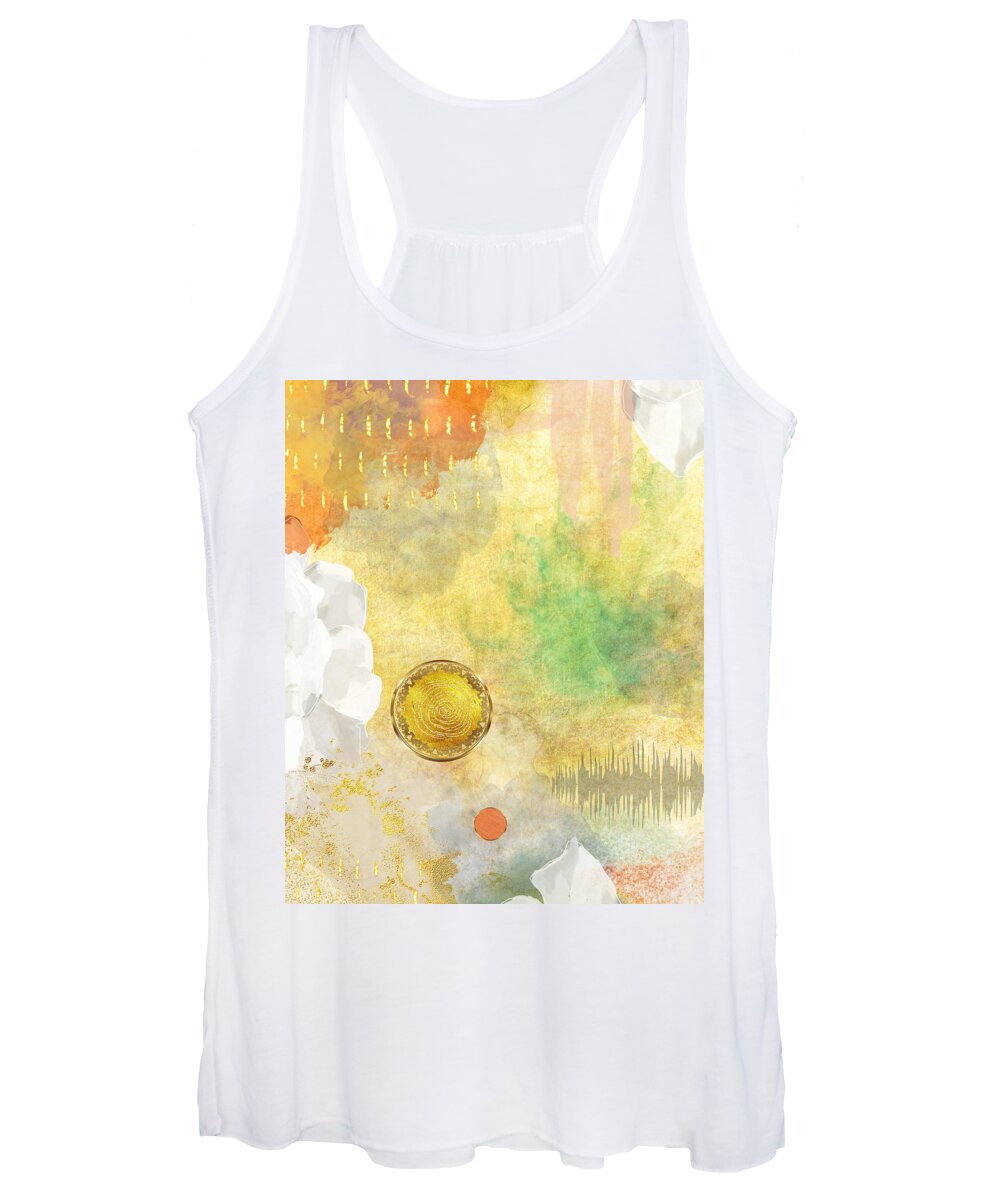 Contemporary Art Women's Tank Top featuring the mixed media Seedling by Canessa Thomas