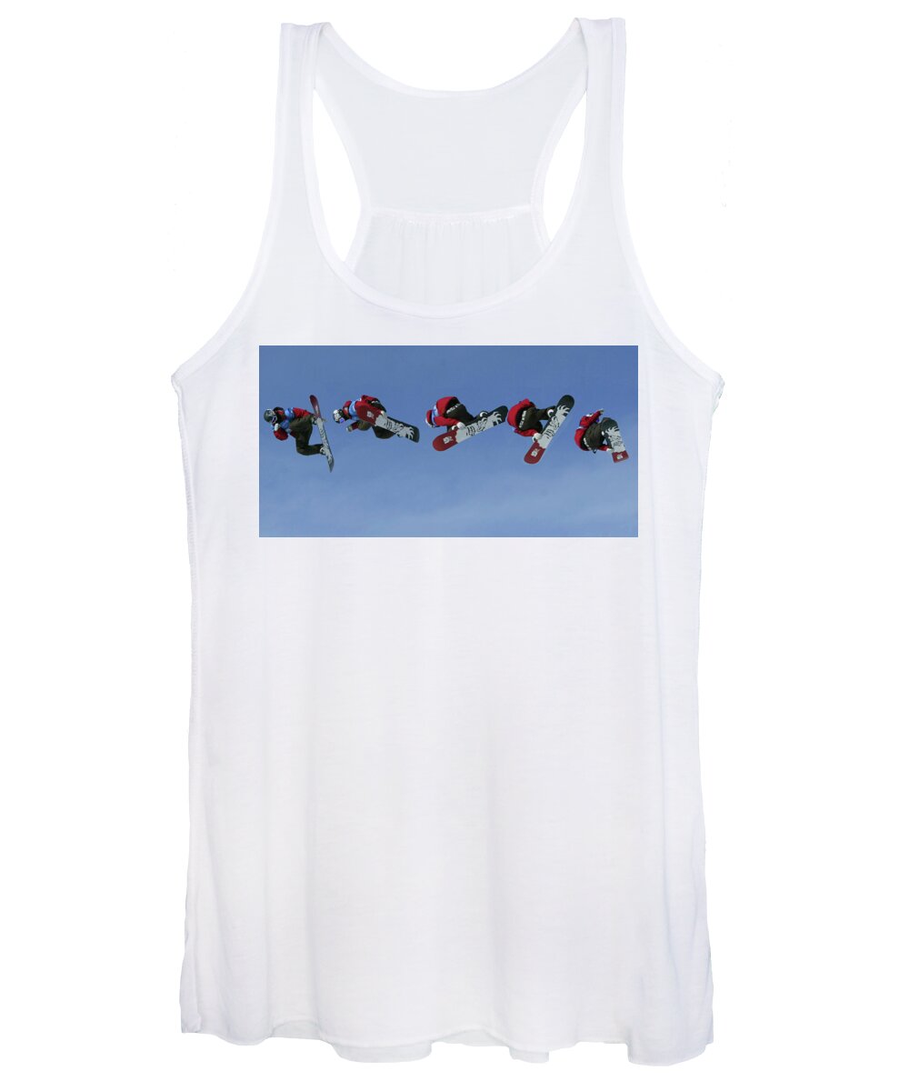 Shaun White Women's Tank Top featuring the photograph Shaun White Multiple Exposure by Rick Wilking