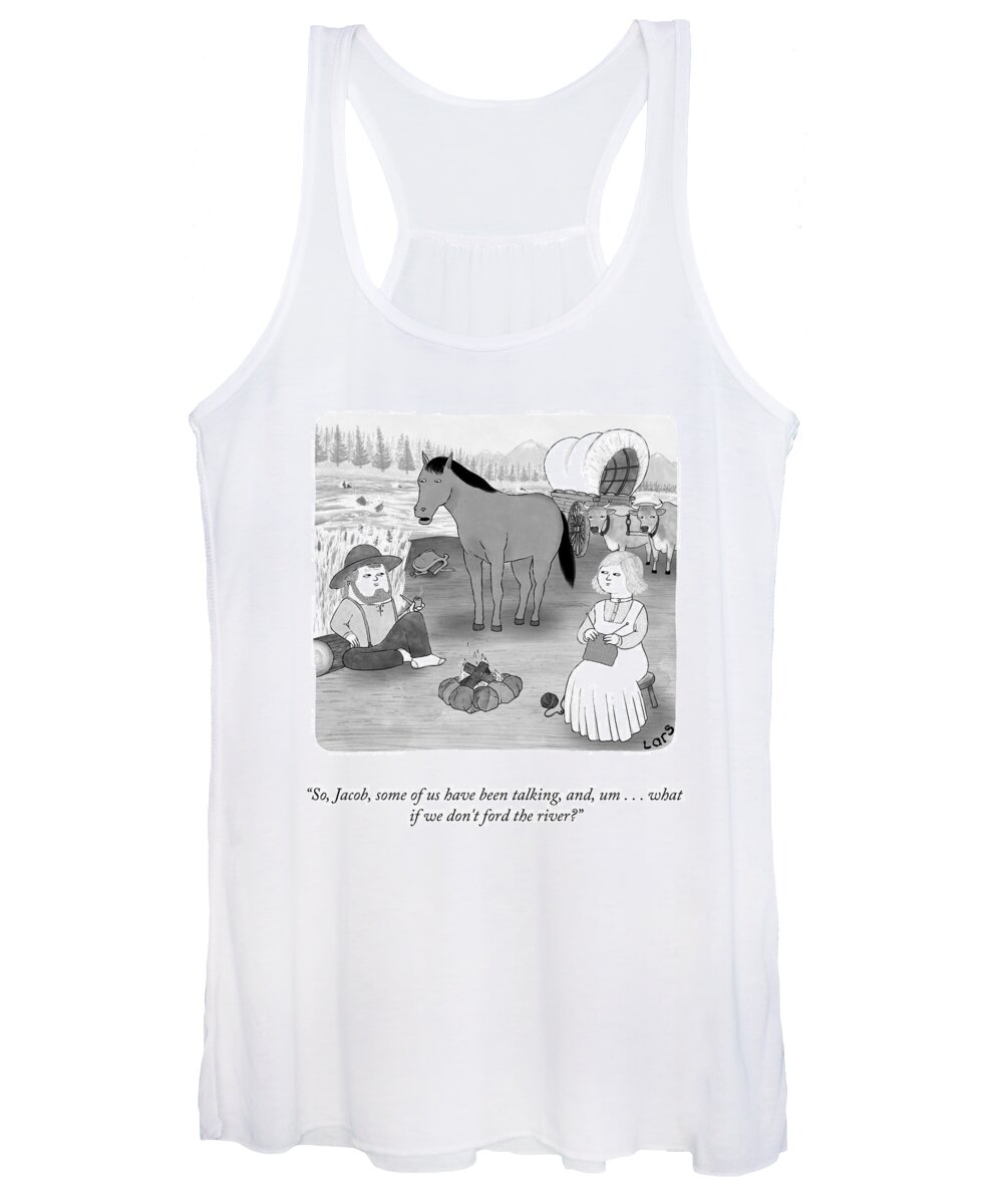 So Women's Tank Top featuring the drawing Some Of Us Have Been Talking by Lars Kenseth