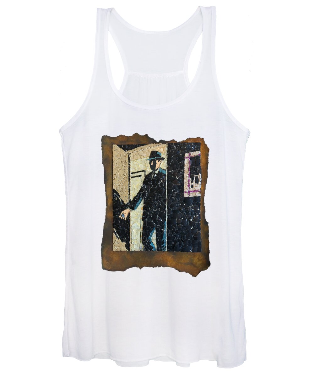 Glass Women's Tank Top featuring the mixed media Someone Enters Silently by Matthew Lazure
