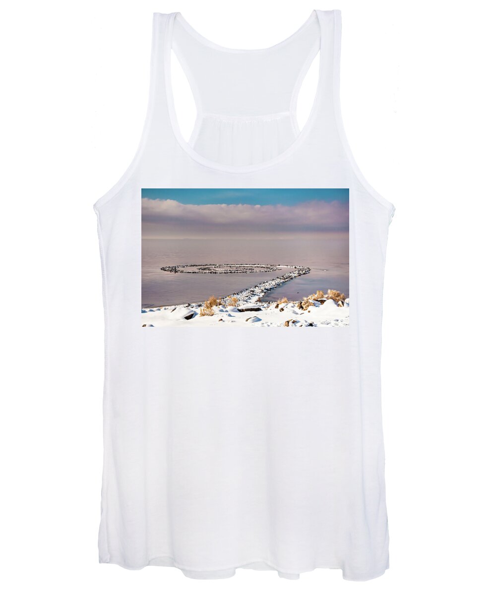 Spiral Jetty Women's Tank Top featuring the photograph Spiral Jetty by Bryan Carter