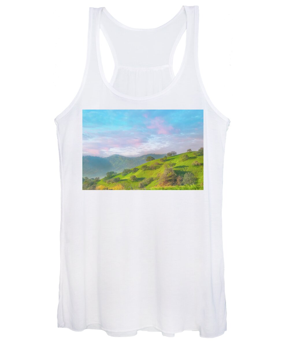 Landscape Women's Tank Top featuring the photograph Spring Hill Morning by Patti Deters
