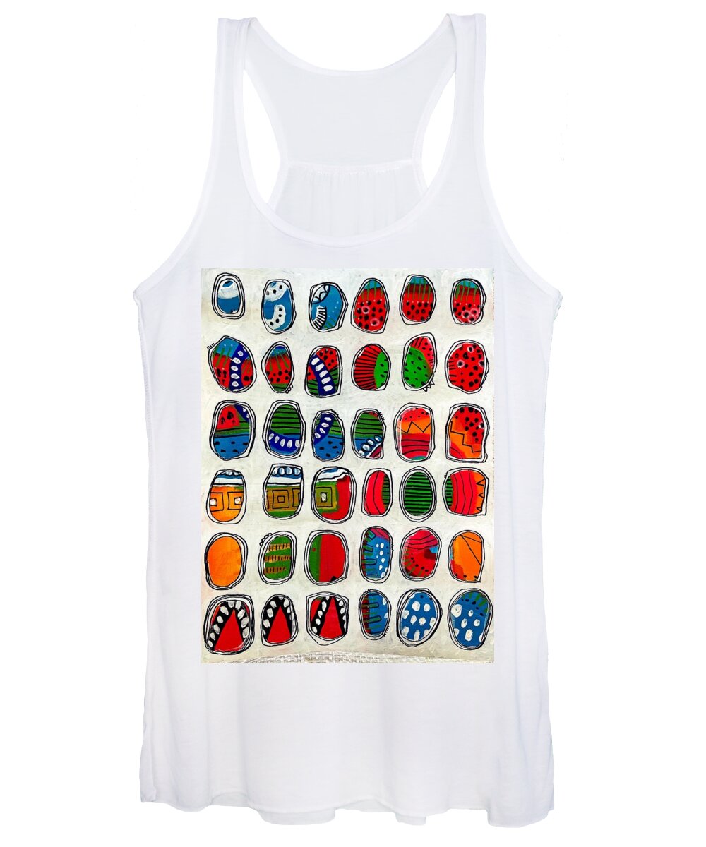 Dots Women's Tank Top featuring the painting Spring by Tanja Leuenberger