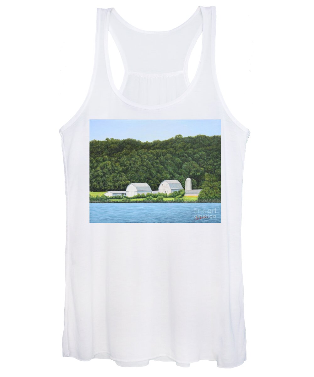 Farm Women's Tank Top featuring the painting Summertime on the Farm by Aicy Karbstein