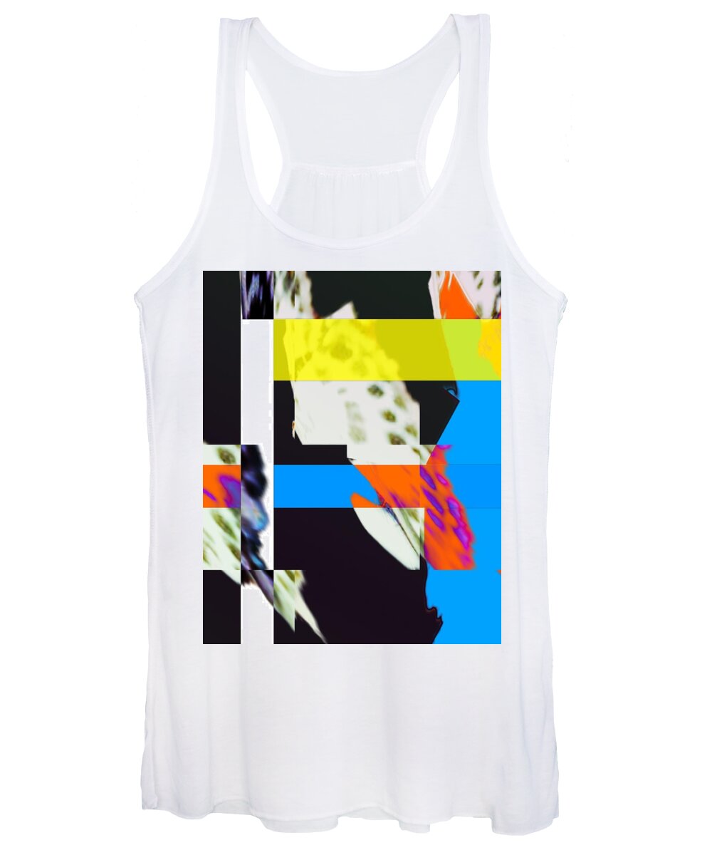 Abstract Women's Tank Top featuring the digital art Sunshine on the Lake by Jeremiah Ray