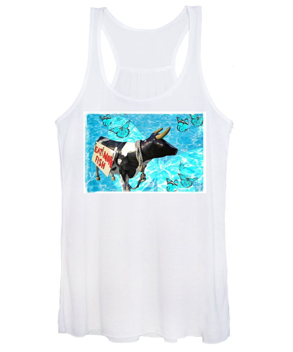 Cow Women's Tank Top featuring the photograph Swiss Cow Collection Nr1 by Claudia Zahnd-Prezioso