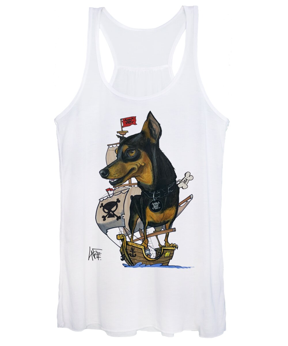 Taylor Women's Tank Top featuring the drawing Taylor 5239 by Canine Caricatures By John LaFree