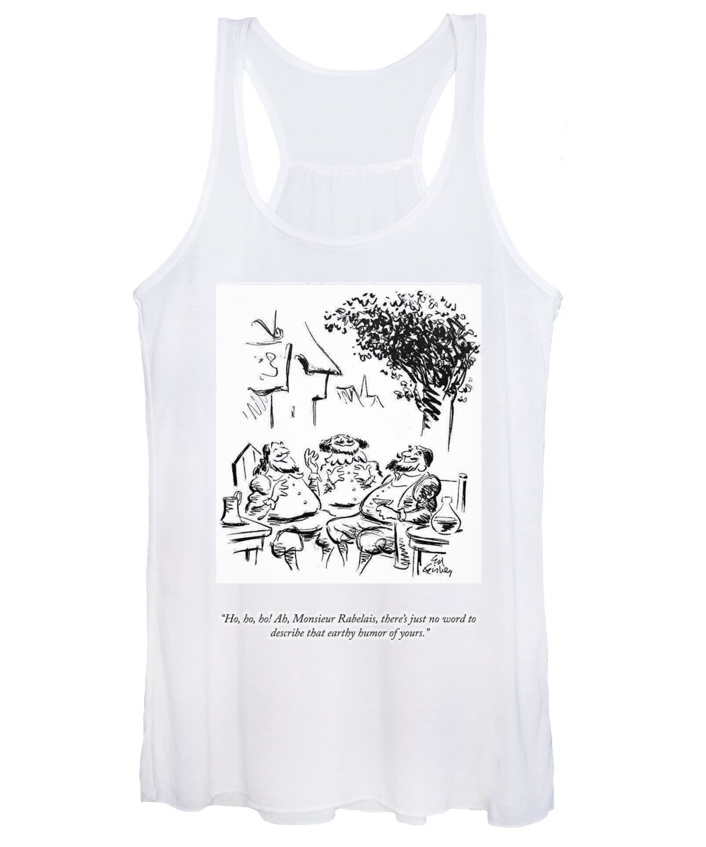 Ho Women's Tank Top featuring the drawing That Earthy Humor by Ed Fisher